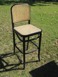 Black Rattan Bar Stool