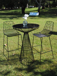 Black Wire Bar Table 60cm