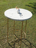 White Marble Top Gold Frame