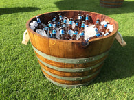 Half Wine Barrel Esky - Wood